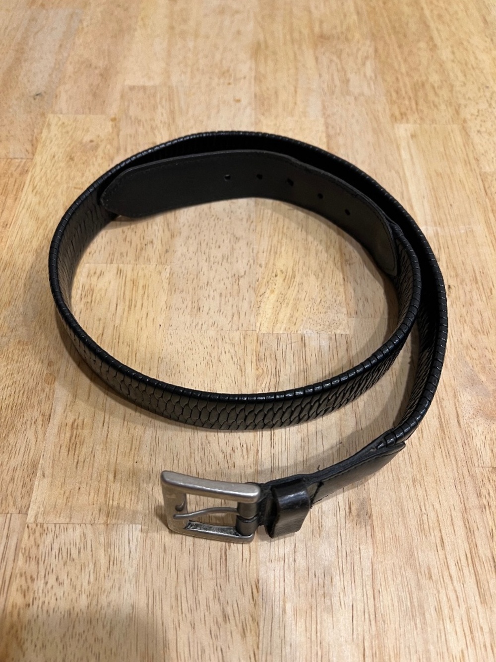Coach Woven Leather Mainline Black Belt Men's 32
